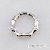 BAMBOO BONE LIKE 316L SURGICAL STEEL DAITH SEPTUM HINGED SEGMENT RING